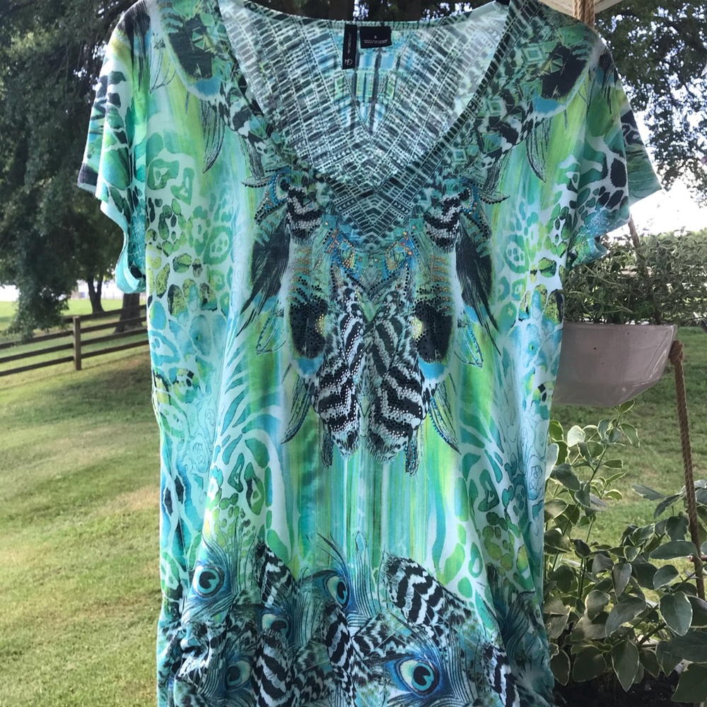 Colorful animal print top